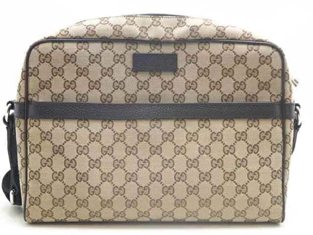 Gucci Hobo Bag GG Canvas Calfskin